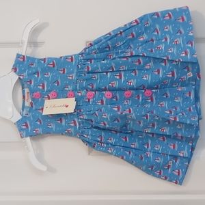 Sweetdil sleeveless blue sailboat dress NWT size 2